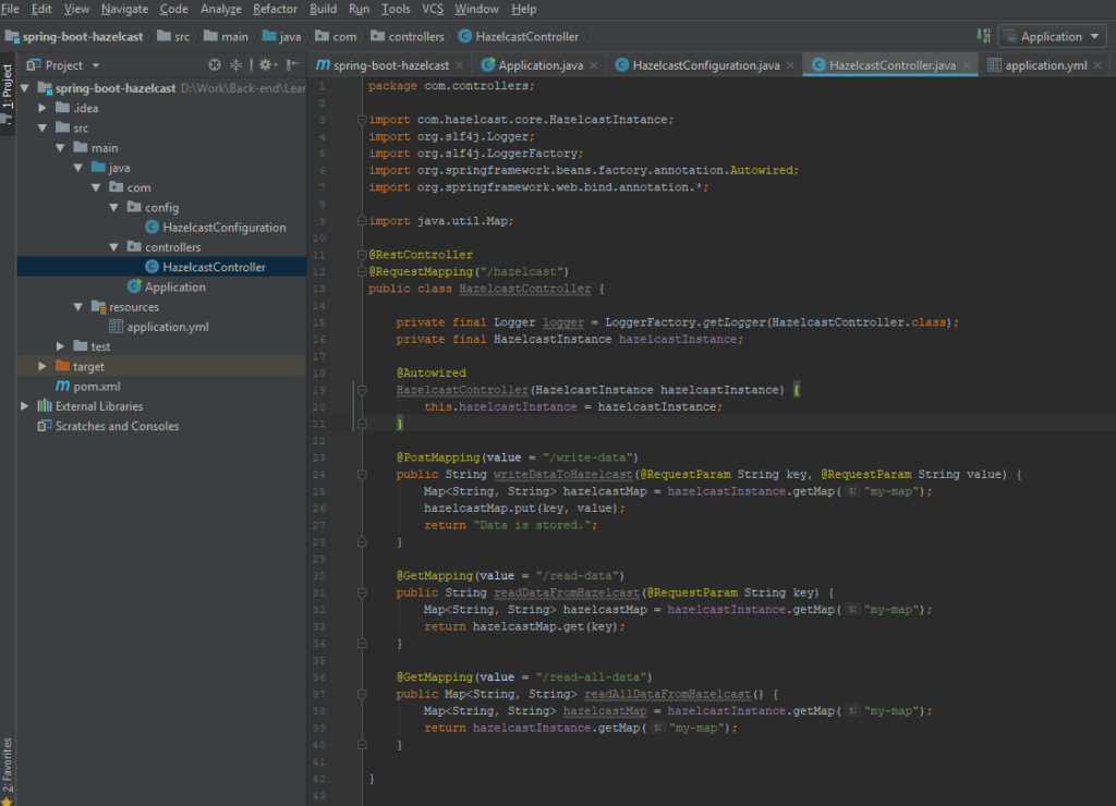 Hazelcast Controller code image