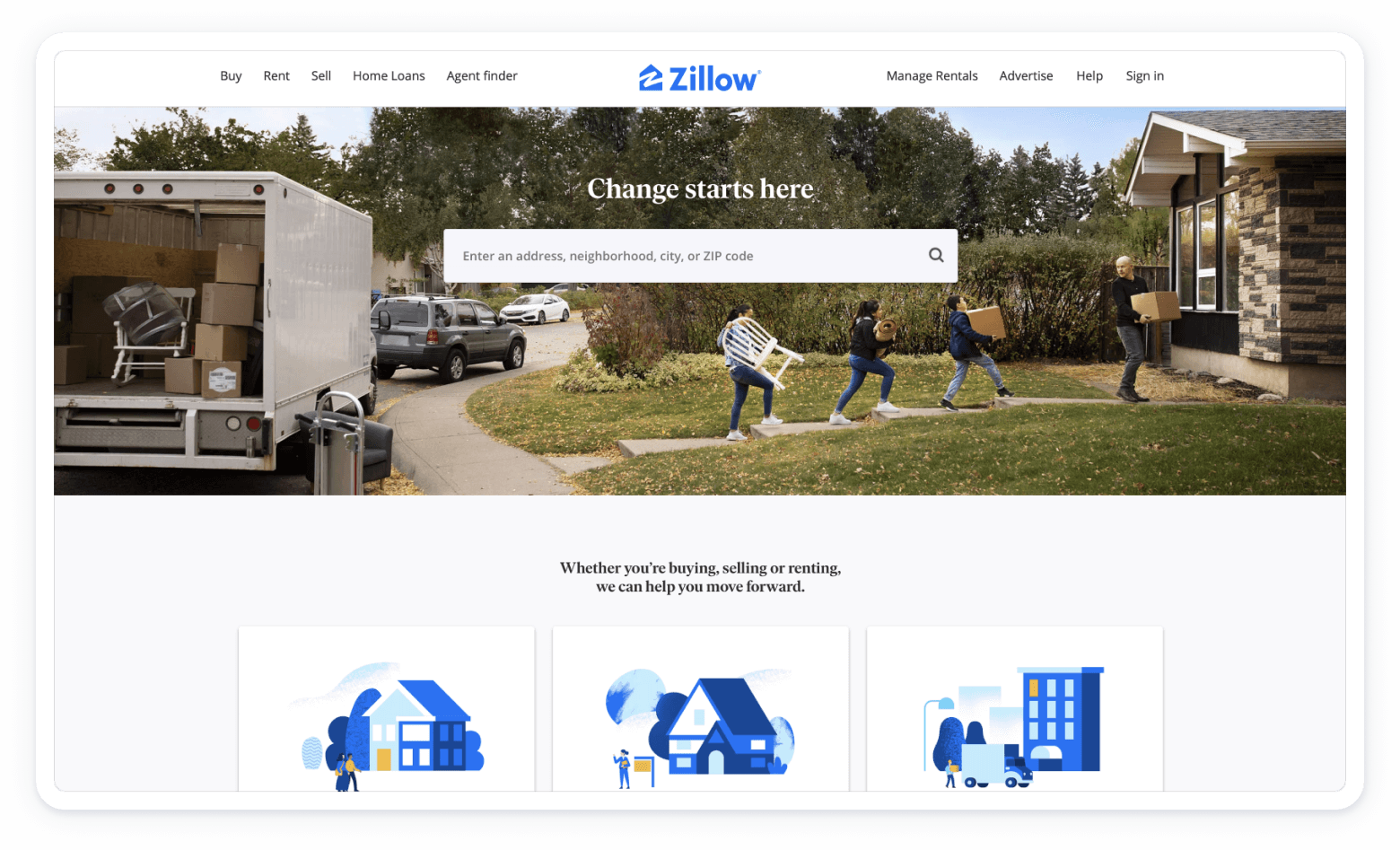 Zillow website image